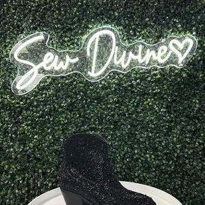 Black Glitter Women's Boots
